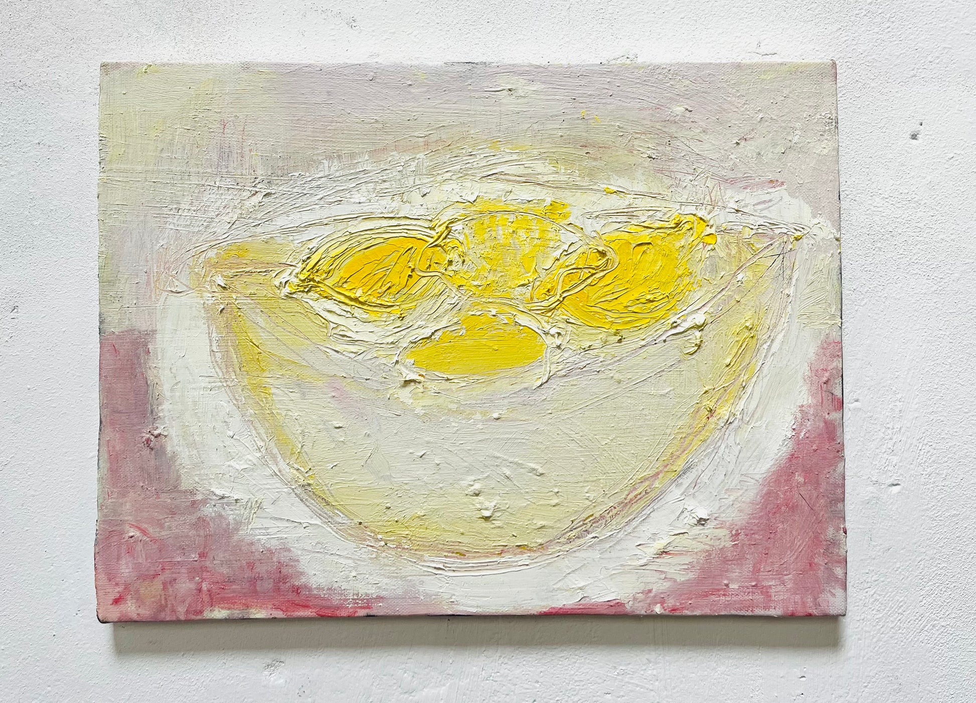 Vier citroenen in een schaal - Oil on canvas painting